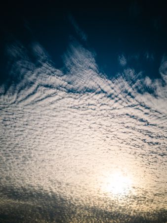 Picturesque cloudy sky at sundown