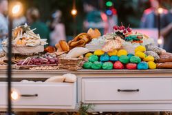 Candy bar with colorful pastry