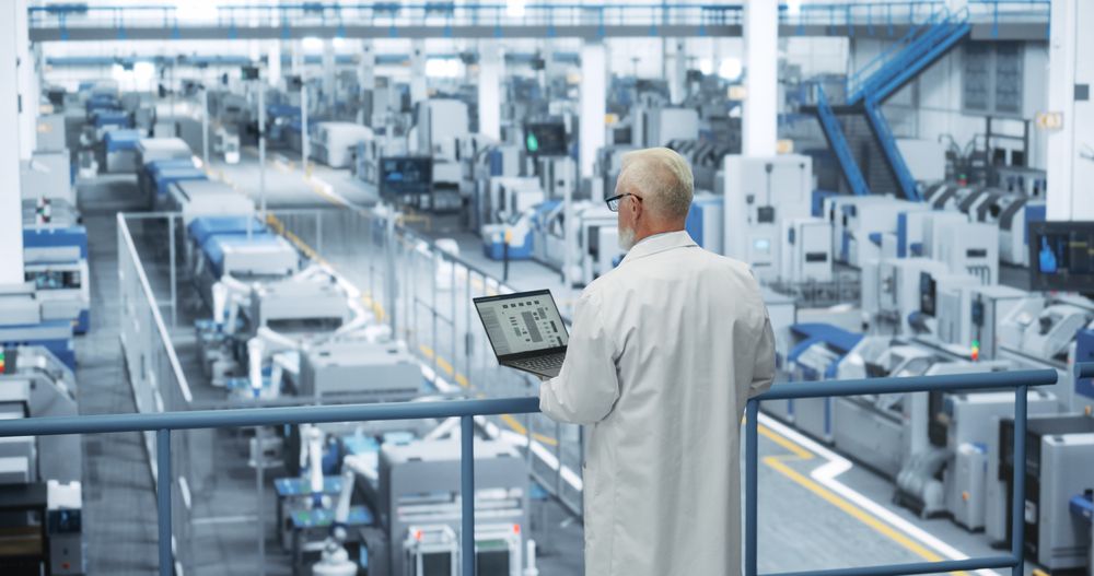 Experienced Industrial Scientist Wearing a Coat