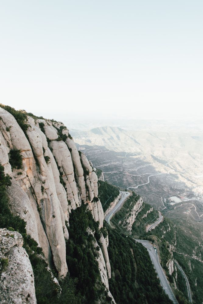 Cliff looking over road