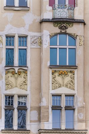 Decooration of the building in Old Prague