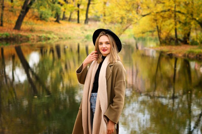 Woman during autumn season