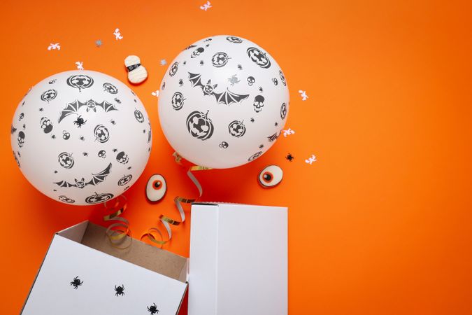 Concept of Halloween, Halloween balloon, space for text