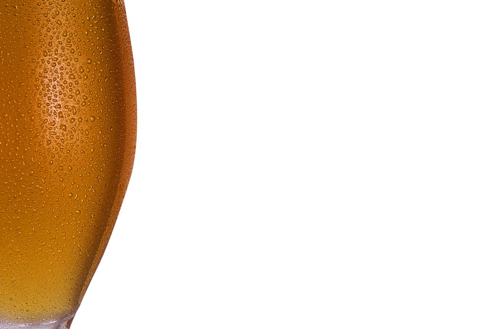 Glass of tasty light beer