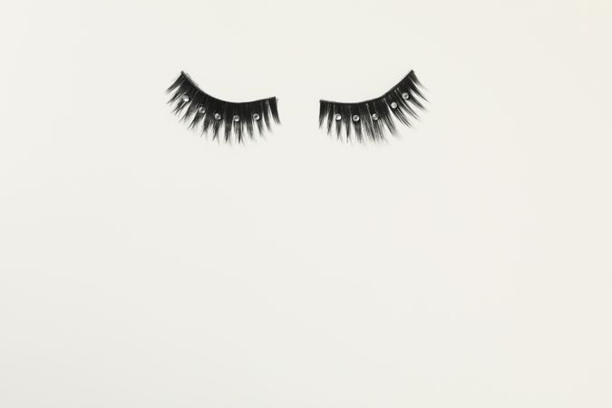 concept of cosmetology tools and beauty treatment, false eyelashes