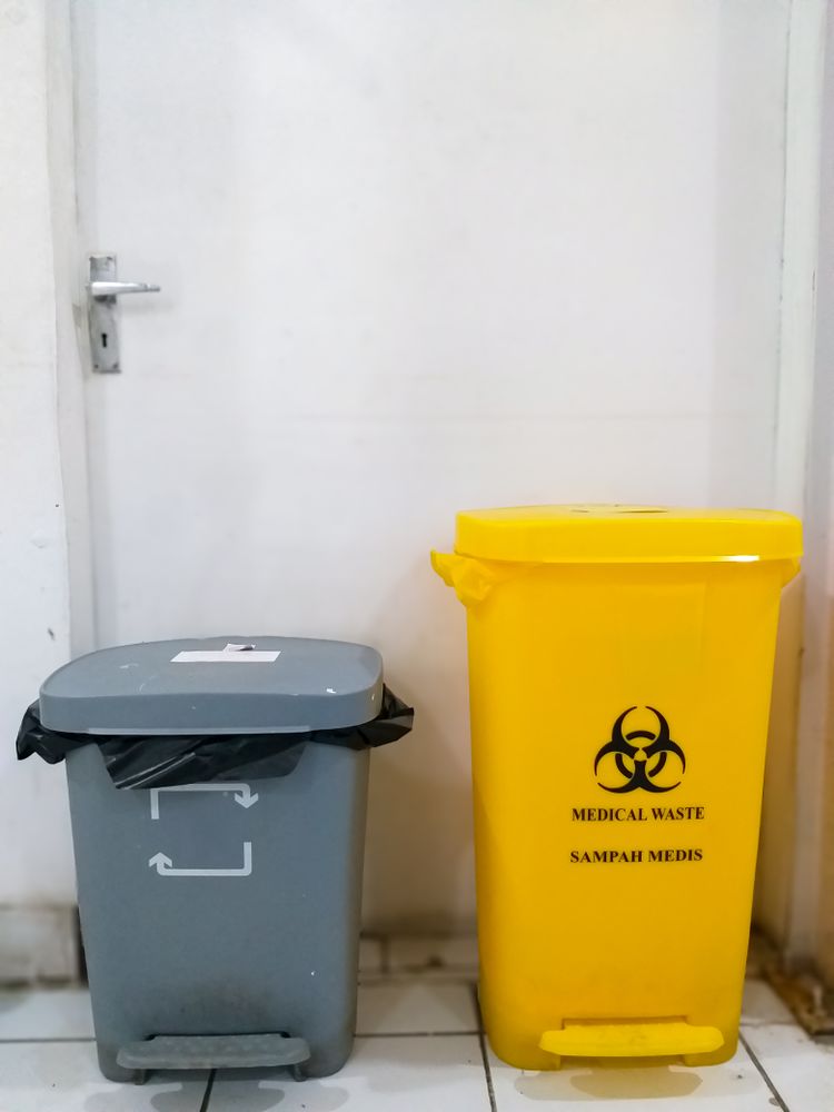 Medical and Non-Medical Waste Bins in Healthcare Facility