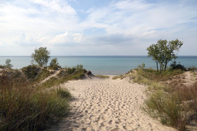 Indiana Dunes State Park,  Lake Michigan in Porter County, Indiana