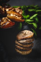 Dates fruits with walnuts, mint and cinnamon for Ramadan