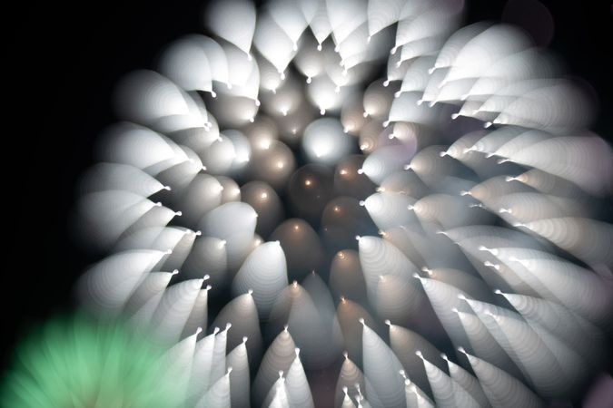 Bright fireworks on night sky