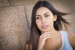 Portrait of Contemplative Iranian Woman