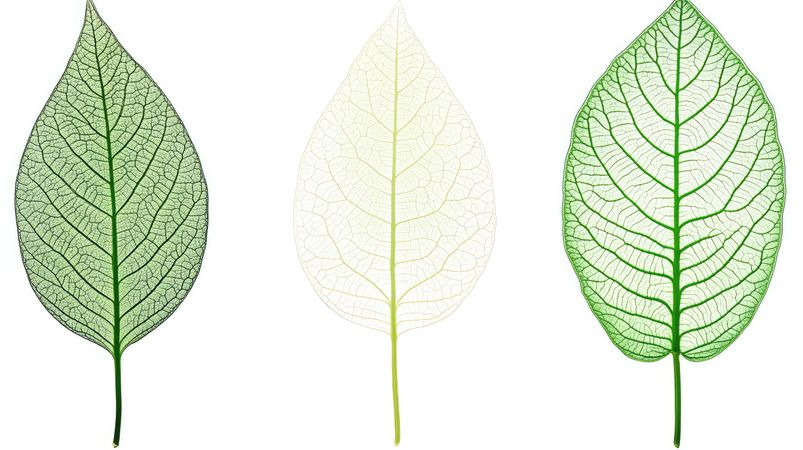 Green leaves, studio