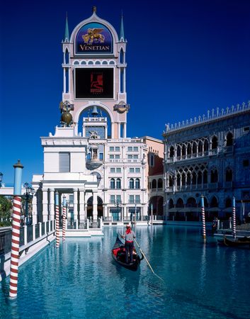 Canal at the Venetian Casino Hotel in Las Vegas, Nevada