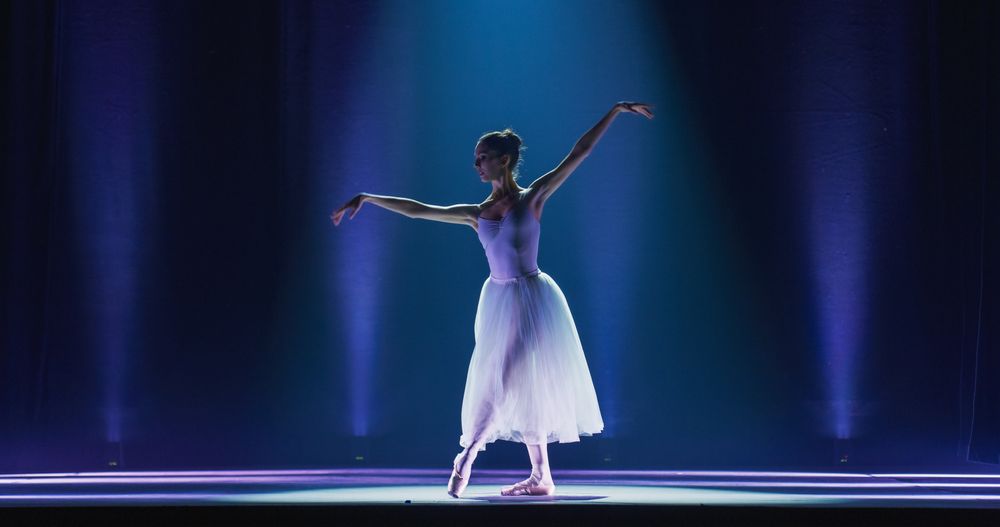 Graceful Classical Ballet Female Dancer Performing a Choreography