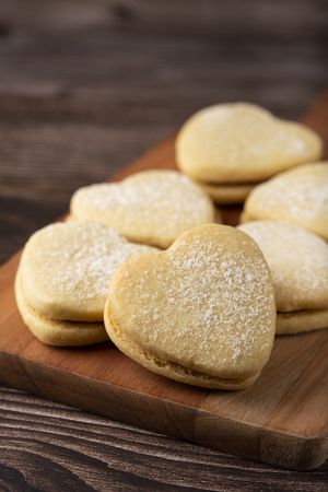 Delicious buttery biscuits filled with guava paste.