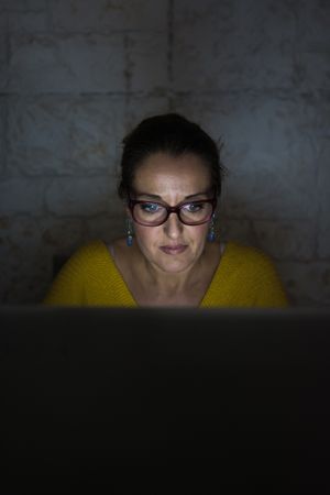 woman working with her laptop