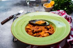 Risotto with muscles