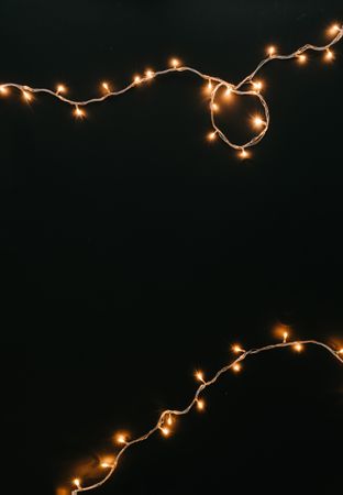 Fairy lights or Christmas lights on dark background