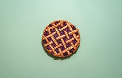 Berry pie top view
