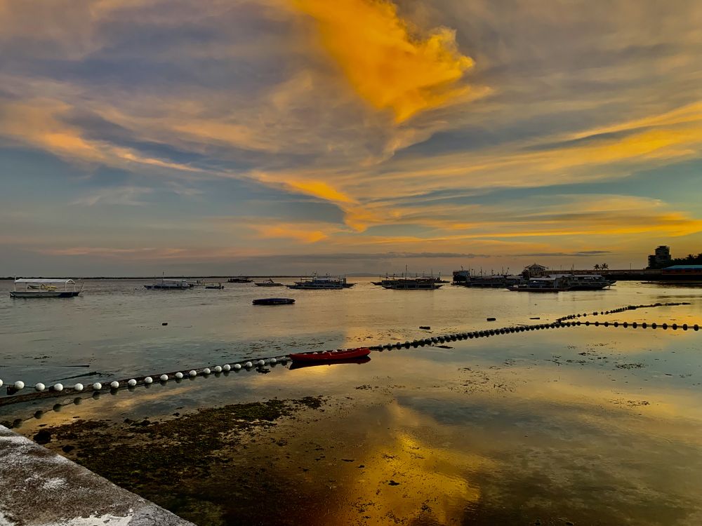 Sunset and sunrise beach view