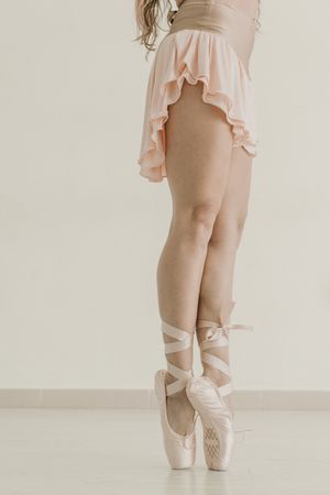 ballerina standing on tip toes