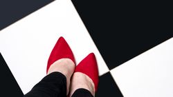Selfie feet in shoes