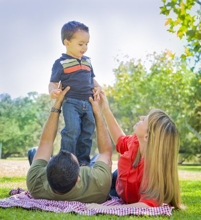Family Enjoy a Day at The Park
