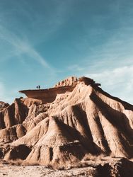 Picturesque sandy cliffs in sunlight