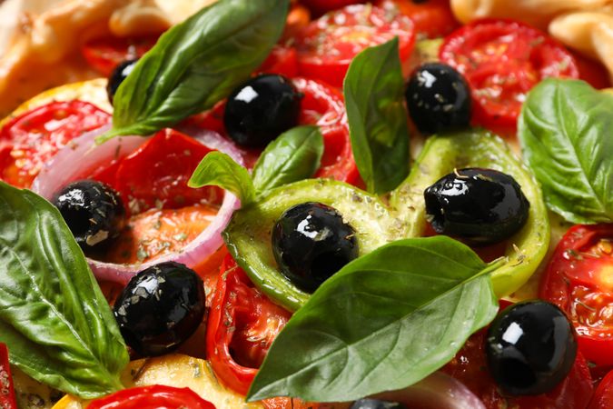 Concept of tasty food, Vegetable galette, close up