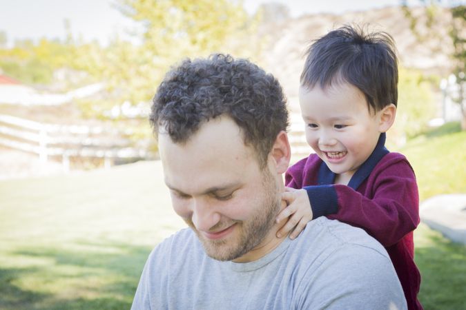 Father Having Fun with His Baby Son