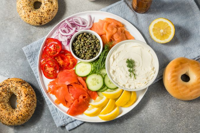 Salmon Lox Bagel Platter