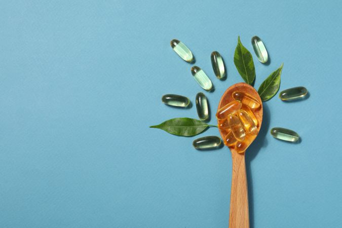 Immunity support capsules - Omega, health care concept