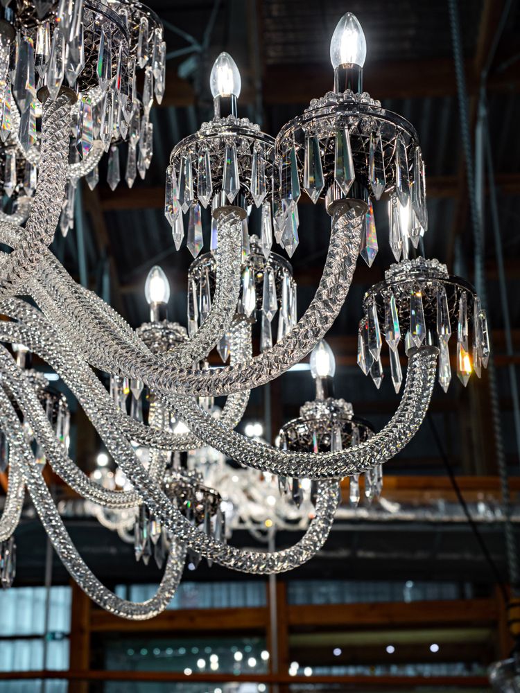 Gorgeous grandiose huge chandelier made of crystal. France.