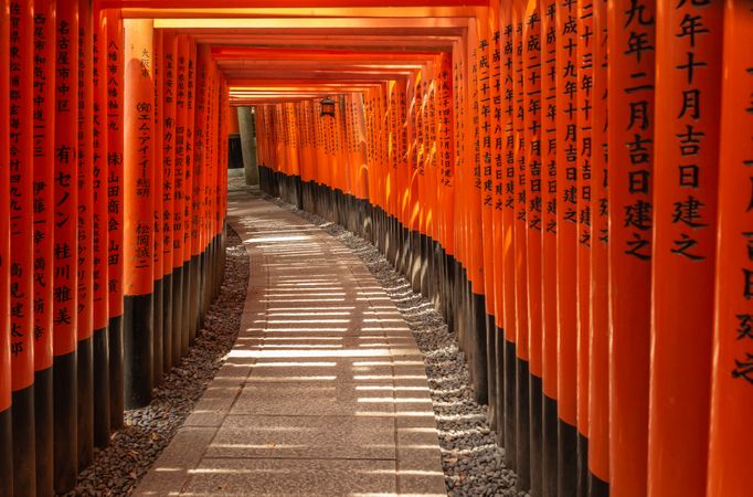 Japan - May, 10 2013: Landscape of narrow passage