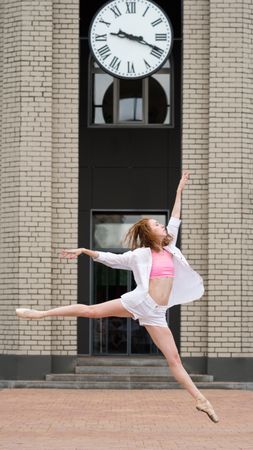 Ballet dancer outdoors