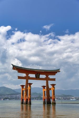 Itsukushima floating Torii gate in Japan
