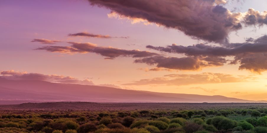 Mount Kilimanjaro Landscapes Highway Road Kimana Emali Oloitokitok Kenya Tanzania