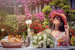 Woman Enjoying Sunny Day
