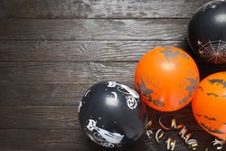 Concept of Halloween, Halloween balloon, space for text