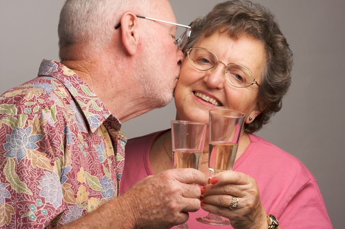 Happy Mature Couple Toasting