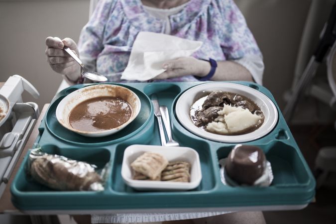 Mature woman hospitalized