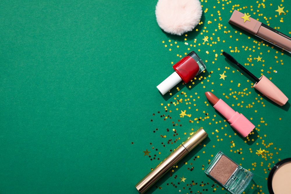 Concept of cosmetics, winter cosmetics, space for text