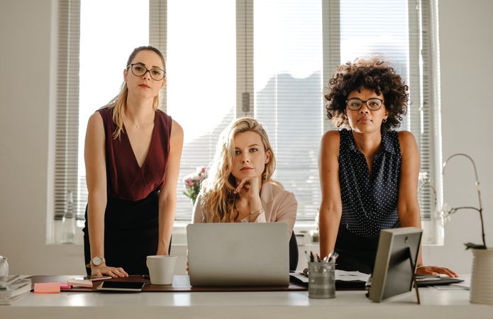 Group of multi-ethnic businesswomen at startup office