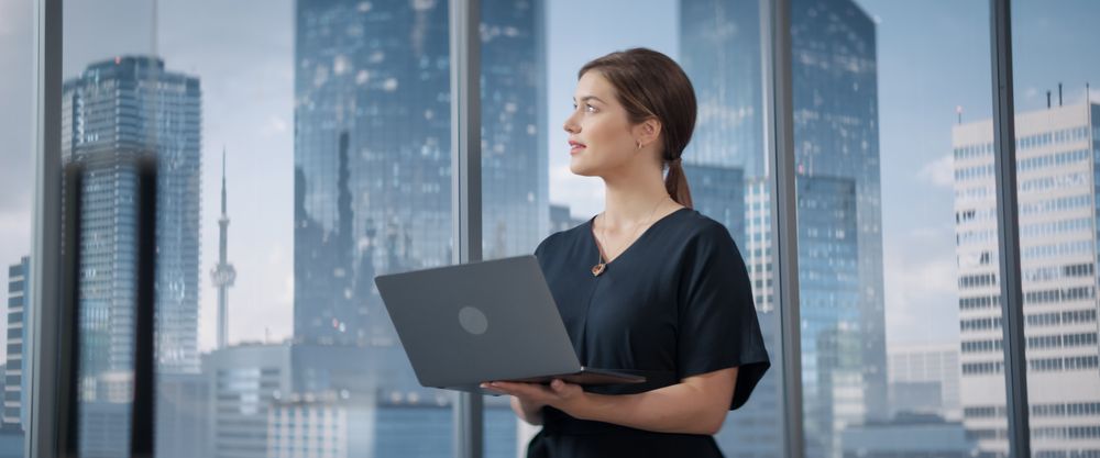 Successful Business Manager Reading Emails