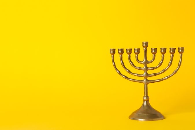 Concept of Jewish holiday, Hanukkah, space for text