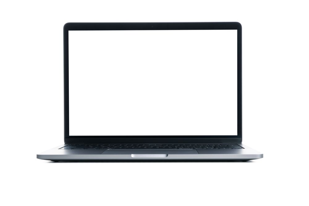Laptop with mock up screen