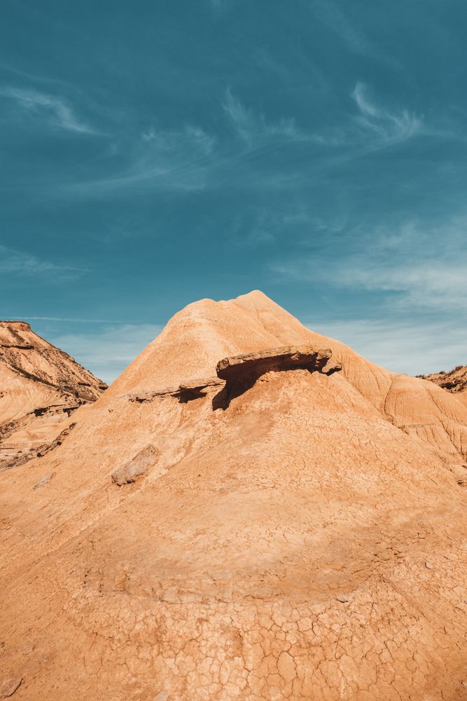 Picturesque sandy cliffs in sunlight