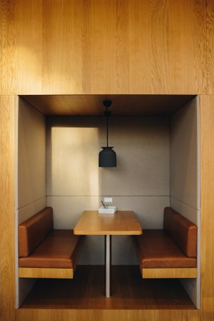 Meeting space in a modern office interior