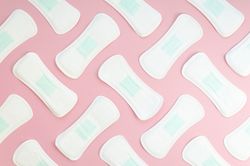 Pads pink on background