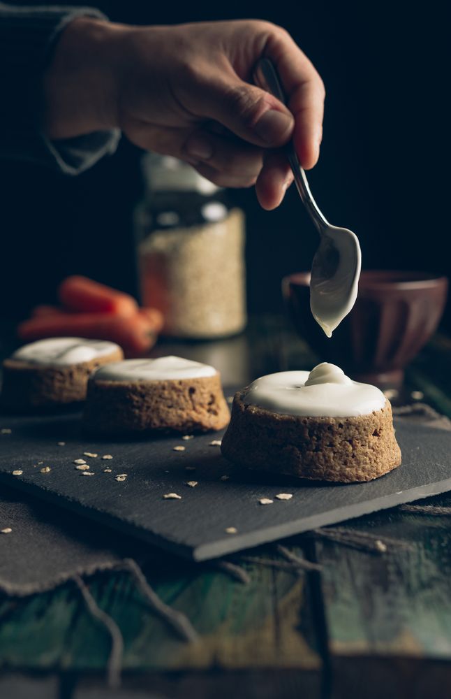 homemade carrot cake with oatmeal