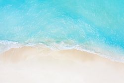 Aerial shot of tropical beach